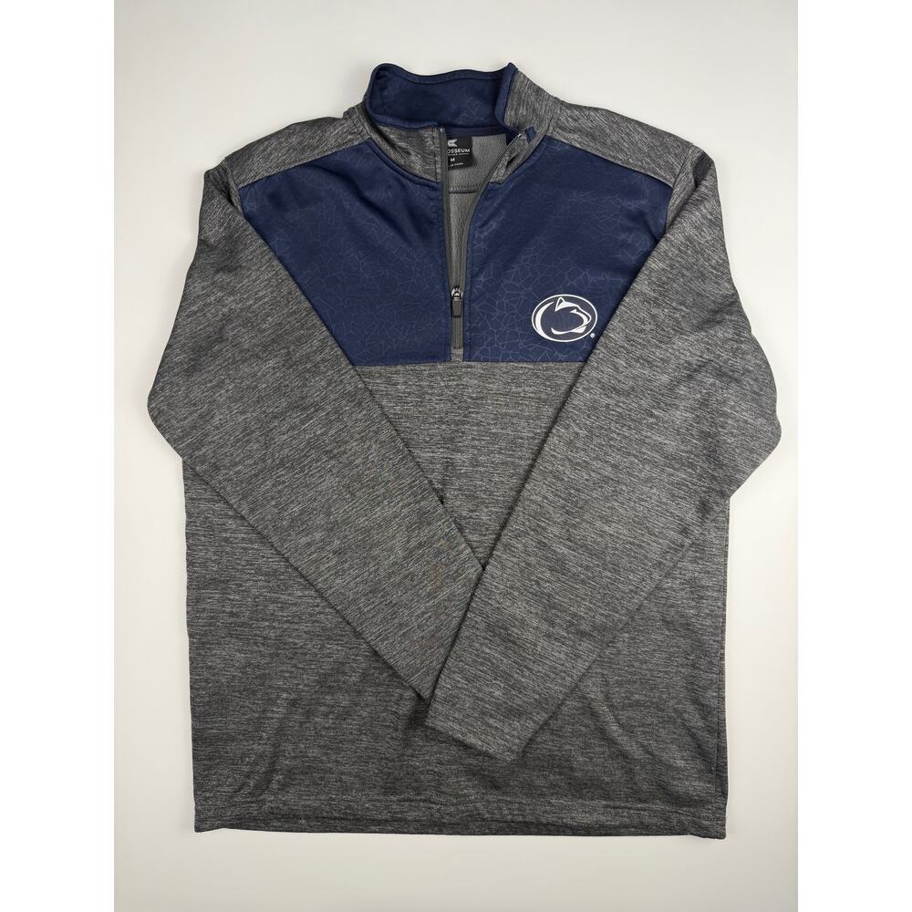 Colosseum Penn State Nittany Lions 1/4 Zip Pullover Mens Medium Gray Performance